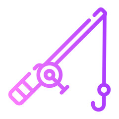 fishing rod gradient icon