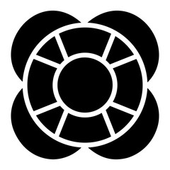 Obraz premium lifesaver glyph icon