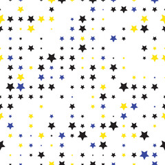 Background with stars seamless pattern vector mosaic tile design for decorative wall or wallpaper or wrapping or geometric fabric.