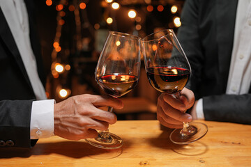 food and Drink, wine red and for a friendly, in a bar or a restaurant	