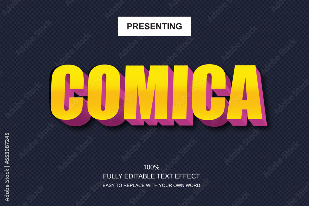 Poster special font editable adobe illustrator text effect. 100% editable text with an effect good for titl