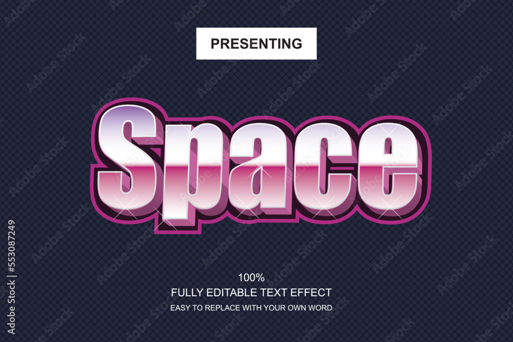 Poster special font editable adobe illustrator text effect. 100% editable text with an effect good for titl