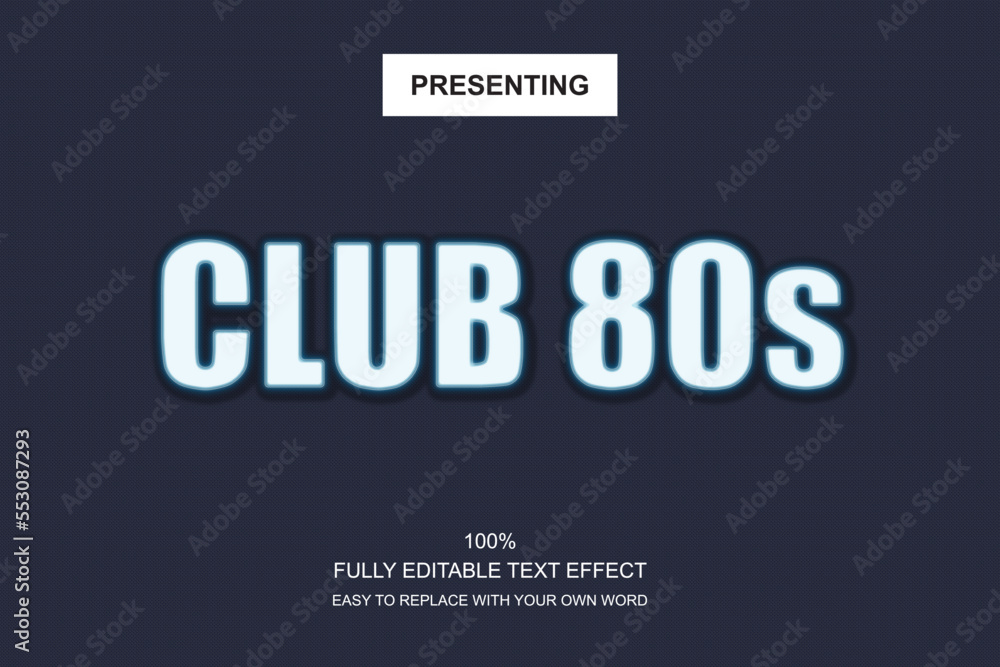 Poster special font editable adobe illustrator text effect. 100% editable text with an effect good for titl