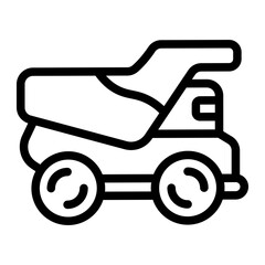 dumper truck line icon