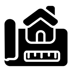 technical drawing glyph icon