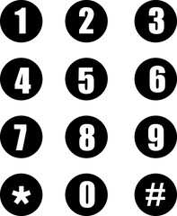 Telephone number icon design trendy on white background..eps