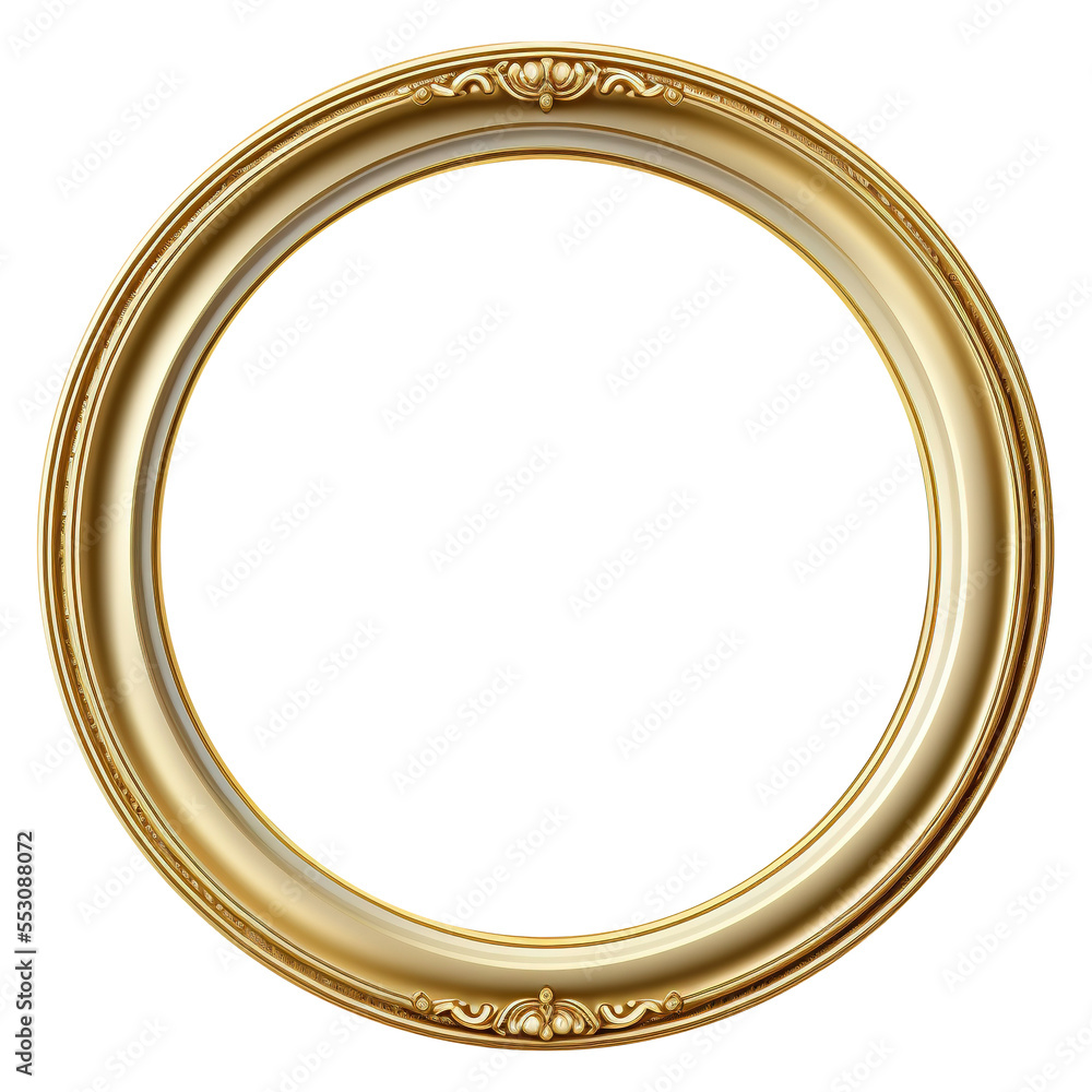 Poster gold round frame