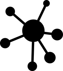 Molecule icon trendy design template on white background..eps