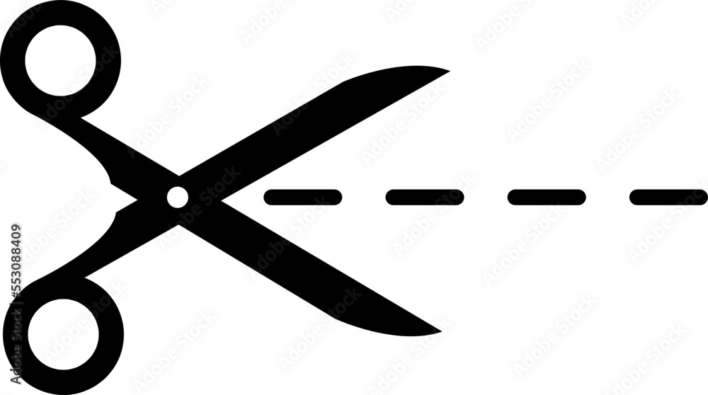 Poster scissors icon isolated vector illustration on white background..eps
