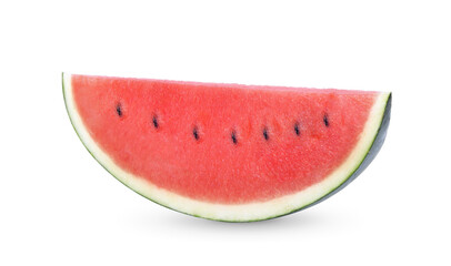 Sliced ripe watermelon isolated on white background