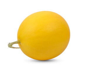 Yellow cantaloupe isolated on the white background