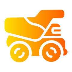 dumper truck gradient icon