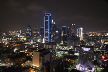 Fototapeta na wymiar Dallas Texas Skyline At Night