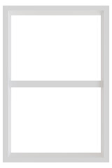 3d rendering of white rectangle window frame.