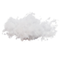 Realistic Cloud 3d Render with Transparent Background