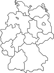 outline drawing of germany map.