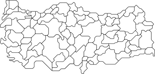 outline drawing of turkey map.