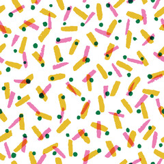 Colorful abstract hand drawn seamless pattern