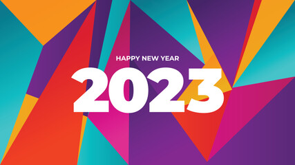 2023 new year celebration colorful background design