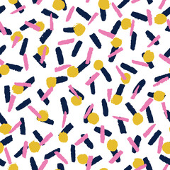 Colorful abstract hand drawn seamless pattern