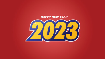Modern greetings for the celebration of the new year 2023
