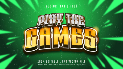 Play the games 3d editable text effect font style © Gethuk_Studio