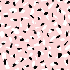 Pink abstract hand drawn seamless pattern