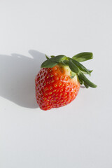 fresh strawberry isolated white background