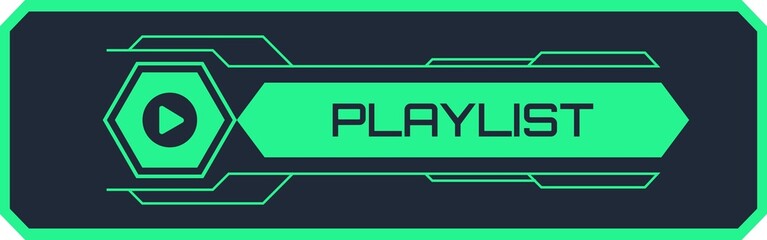 Playlist text with icon