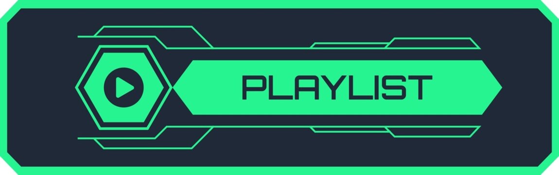 Playlist text with icon