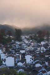 Obraz premium Ancient Villages and Natural Scenery in the Mountainous Areas of Anhui Province, China