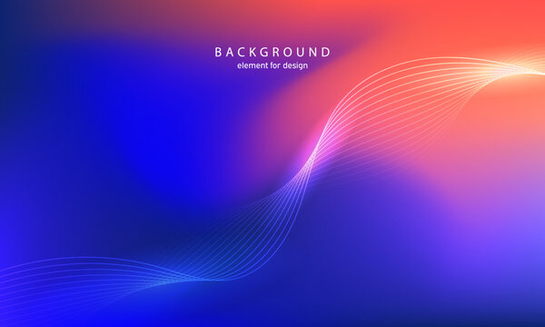 Abstract background. Wave element for design. Digital frequency track equalizer. Stylized line art. Colorful shiny wave with lines created using blend tool. Curved wavy line smooth stripe. Vector.