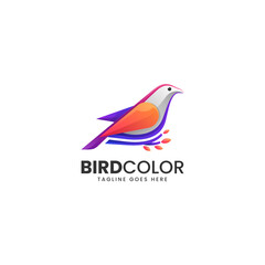 Fototapeta premium Vector Logo Illustration Bird Gradient Colorful Style