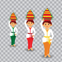 balinese people vector illustration design