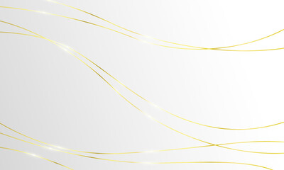 複数の繊細なゴールドの曲線で出来たラグジュアリーな雰囲気の背景素材