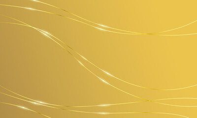 複数の繊細なゴールドの曲線で出来たラグジュアリーな雰囲気の背景素材