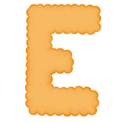 E Biscuit Letter Illustration
