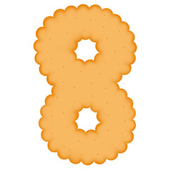Number 8 Biscuit Illustration