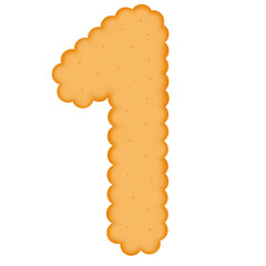 Number 1 Biscuit Illustration