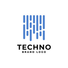 logo illustration of a technology theme for any company with a technology theme