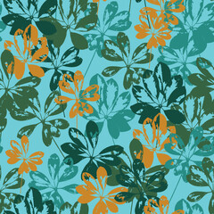Schefflera seamless Pattern background
