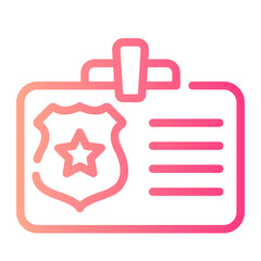 police identification gradient icon