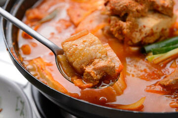 Kimchi stew with pork