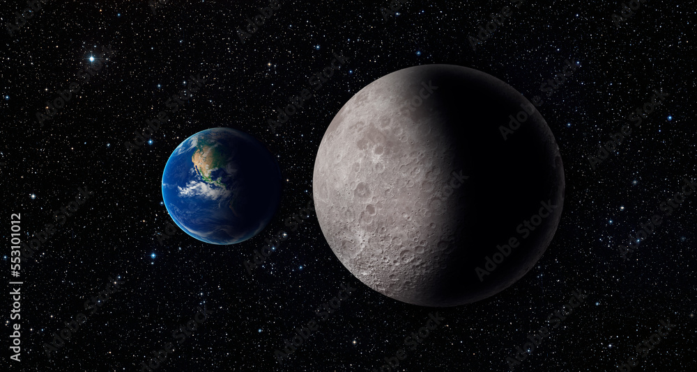 Poster the earth as seen from the dark side of the moon 