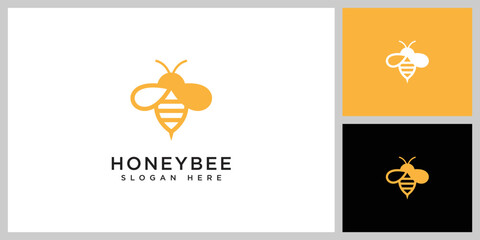 Fototapeta na wymiar honey Bee animals logo vector