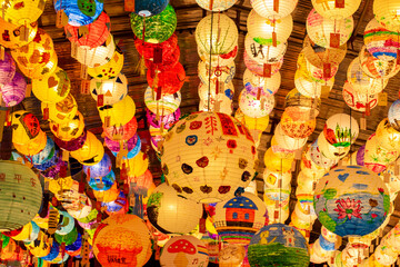 Naklejka premium China, traditional festivals, Lantern Festival, Taiwan, lanterns, colorful