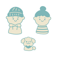 シンプルでかわいい夫婦・カップルのイラスト素材