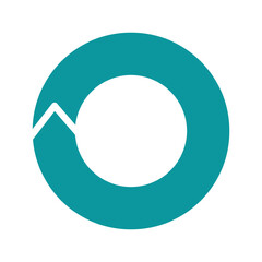 colorful Circle arrows isolate on transparent background.	