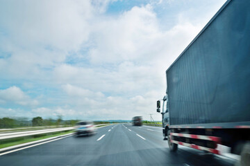 Truck transportation on high road