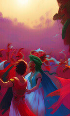 Obraz na płótnie Canvas rio carnival celebration brazil